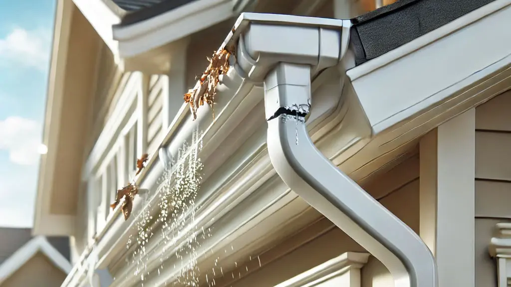 Freshly cleaned residential gutter with no debris, ensuring proper water drainage. Empire Contractors LLC provides professional gutter cleaning and maintenance services in Cincinnati, OH, and surrounding areas to protect homes from water damage.