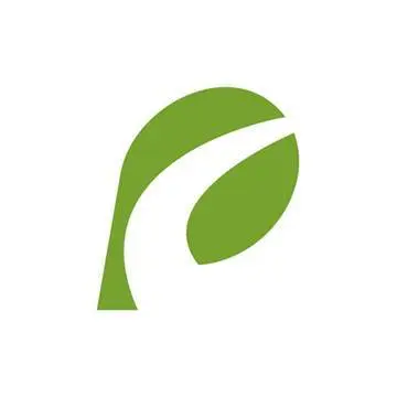 Green leaf logo with curved white accent, representing Provia exterior home services in Cincinnati, Ohio
